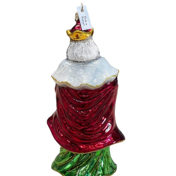 Glassware Art Studio Blown Glass Ornament Wise‎ Man Hand painted Poland NIB - Picture 4 of 10